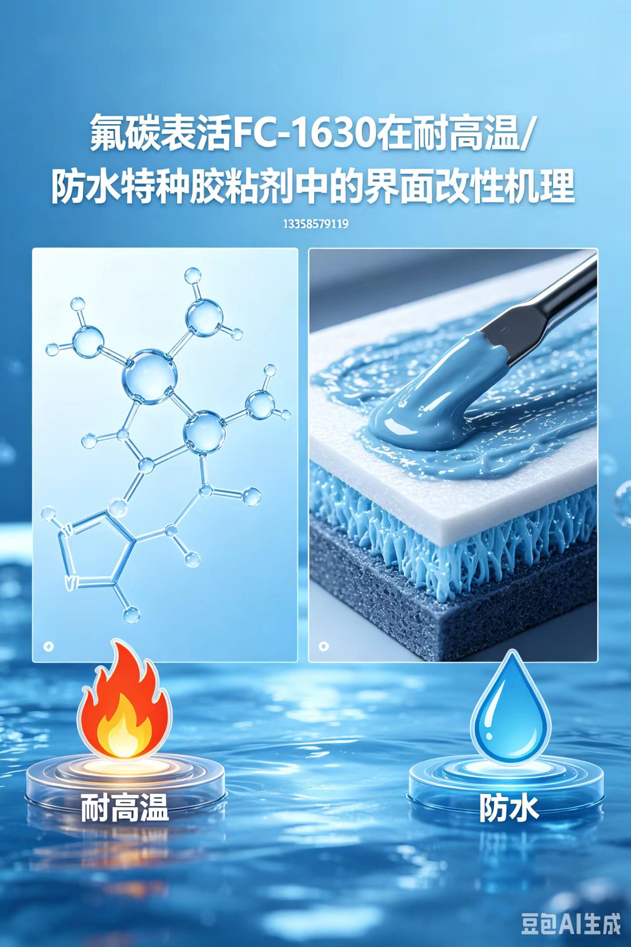 Interfacial Modification Mechanism of Fluorocarbon Surfactant FC-1630 in High-Temperature Resistant / Waterproof Special Adhesives