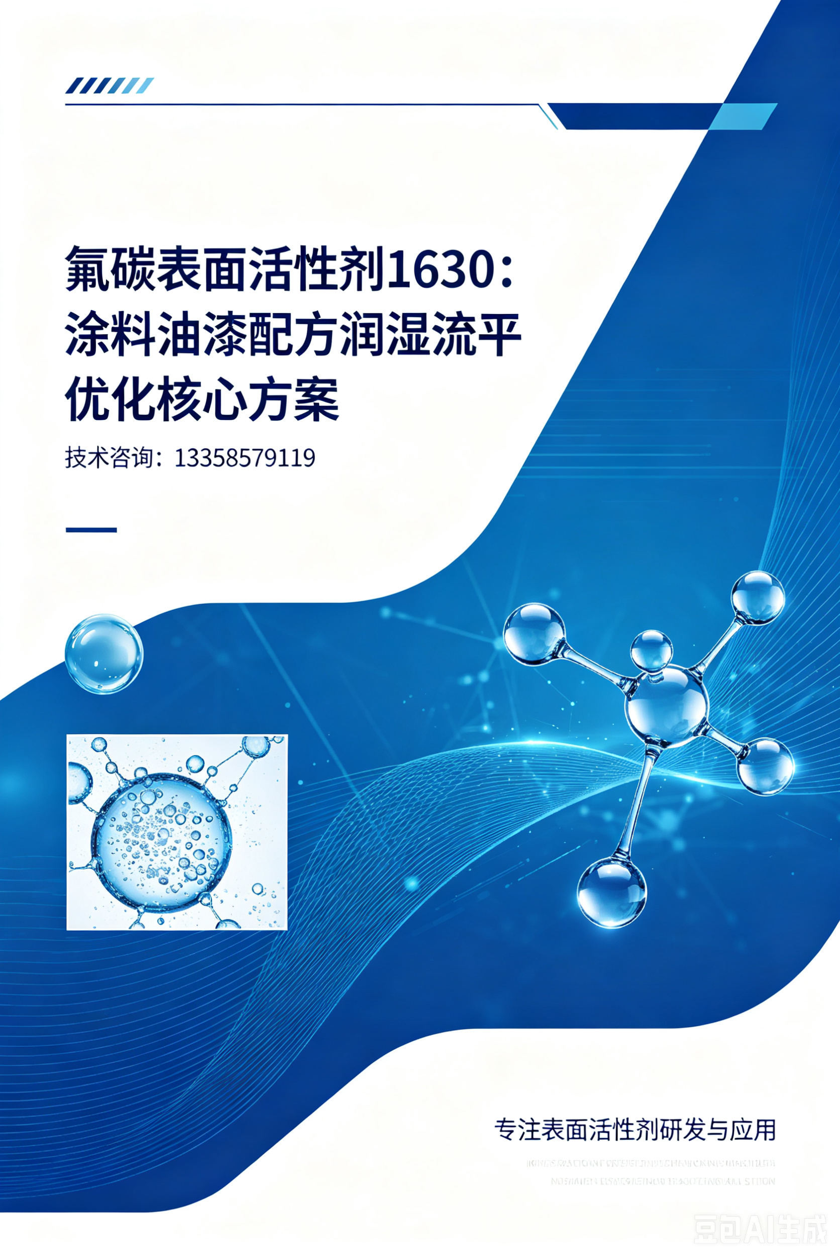 Fluorocarbon Surfactant 1630 accurately addresses the industry pain points of traditional coatings and paints, including poor wetting, inadequate leveling, frequent defects and weak stability.