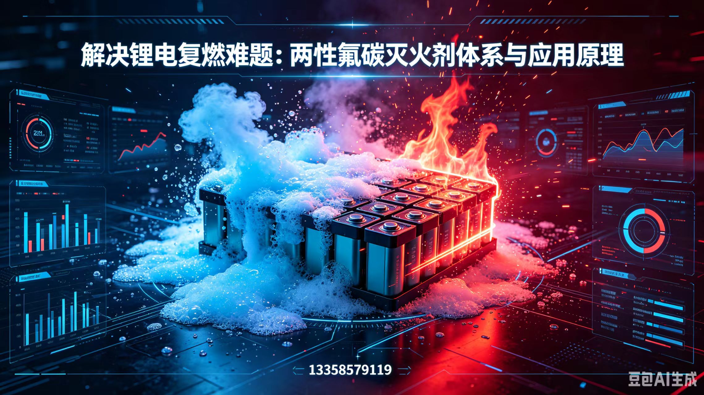 Solving the Problem of Lithium Battery Reignition: Amphiphilic Fluorocarbon Fire Extinguishing Agent System and Its Application Principle